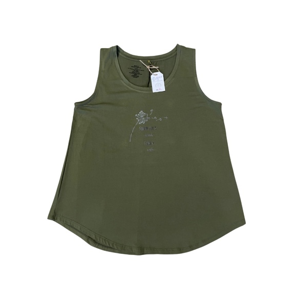 Drapey Tank Top-I See a Wish-Size Medium-Olive - Picture 1 of 5